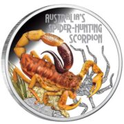 Опасные животные - Скорпион - 2014 - Тувалу - серебряная монета