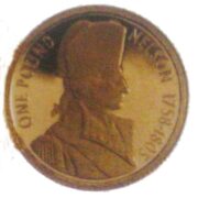 Нельсон - Олдерни - памятная золотая монета