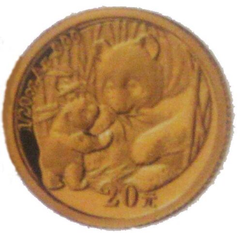Панда редкая гигантская - Китай - золотая монета