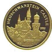 Замок Нойшванштайн (Neuschwesten Castle) - Конго - золотая монета