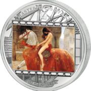 Шедевры мирового искусства - Леди Годива (Джон Коллер) - Острова Кука - серебряная монета