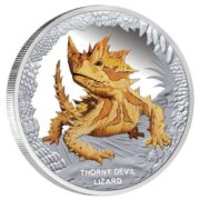 Знаменитые рептилии - Молох - Тувалу - 2014 - серебряная монета