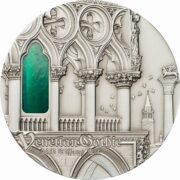 Искусство Тиффани (Tiffany Art) 2013 Венецианская готика - Палау - серебряная монета с Тиффани