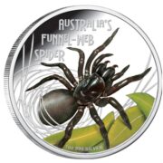 Опасные животные - Австралийский лейкопаутинный паук - 2012 - Тувалу - серебряная монета