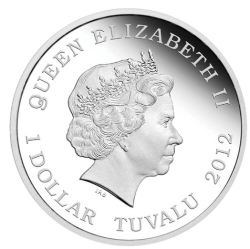 Драконы из легенд: Уэльский красный дракон - Тувалу - 2012 - серебряная монета — изображение 2