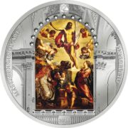 Шедевры мирового искусства - Воскресение Иисуса (Тинторетто) - 2016 - Острова Кука - серебряная монета  (ПРЕМИУМ)