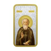 Православные святыни (иконы) - Преподобный Сергий Радонежский - Ниуэ - 2014 - серебряная монета с позолотой