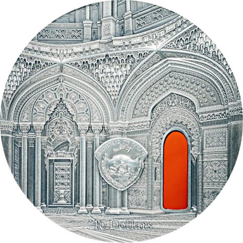 Искусство Тиффани (Tiffany Art) 2018 Ориентализм - Палау - серебряная монета с Тиффани — изображение 2