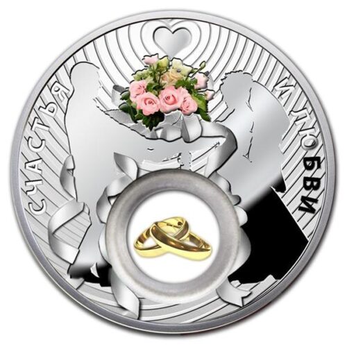 Счастья и любви - Ниуэ - 2012 - серебряная монета с золотом