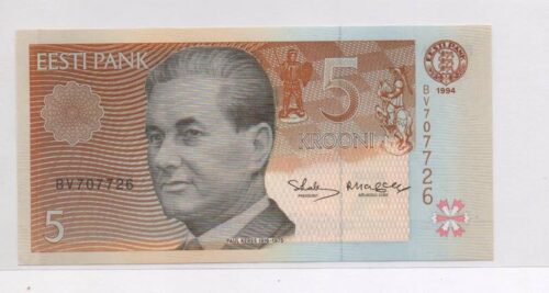 Банкнота 5 крон 1994 года, Эстония (UNC)