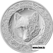 Серебряный волк (Кокбори), Казахстан, 10 тенге (10 унций) - серебряная монета (2023)