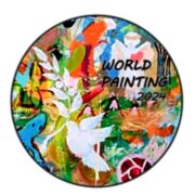 Картина мира (WORLD PAINTING), Казахстан, 2024, 200 тенге - мельхиор в большом блистерном футляре