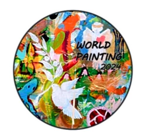 Картина мира (WORLD PAINTING), Казахстан, 2024, 200 тенге - мельхиор в большом блистерном футляре