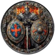 Рыцари чести: Воин огня (Warrior of Fire) - США - 2024 - 1 доллар - серебряная монета (ТИРАЖ 300 ШТУК)