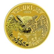 Золотой филин (UKI), 2025, Казахстан, 100 тенге (1 унция) - золотая монета
