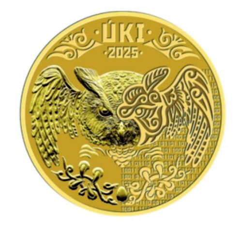 Золотой филин (UKI), 2025, Казахстан, 100 тенге (1 унция) - золотая монета
