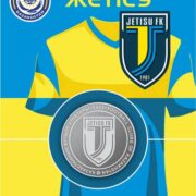 Футбольный клуб "Жетысу", Казахстан, 200 тенге - мельхиор, блистер